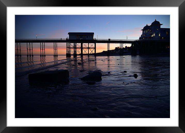 Penarth Pier at Sunset.  Vale of Glamorgan  Framed Mounted Print by Jonathan Evans