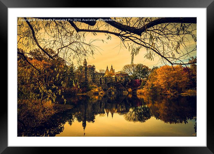  Belvedere Castle In Autumn Framed Mounted Print by Chris Lord