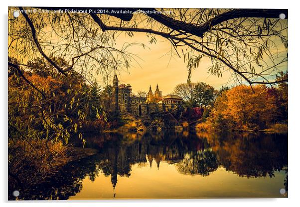  Belvedere Castle In Autumn Acrylic by Chris Lord