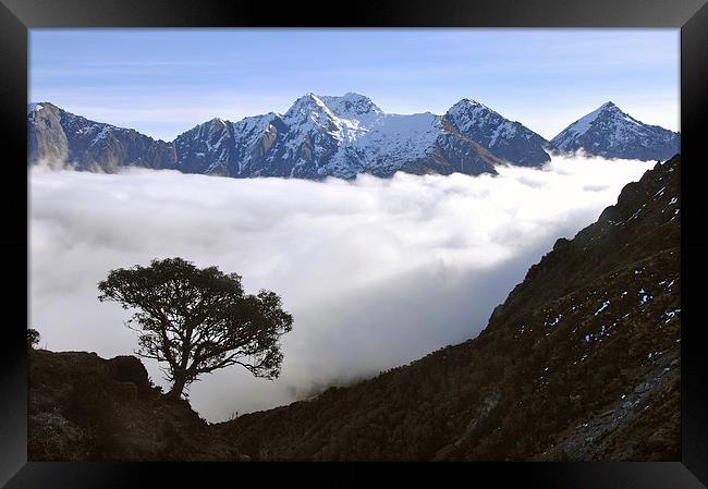 rugged alpine scenery Framed Print by Peter Righteous