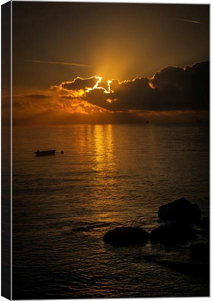 SEAVIEW SUNRISE Canvas Print by DAVE BRENCHLEY