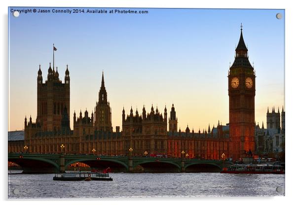  Palace Of Westminster Acrylic by Jason Connolly