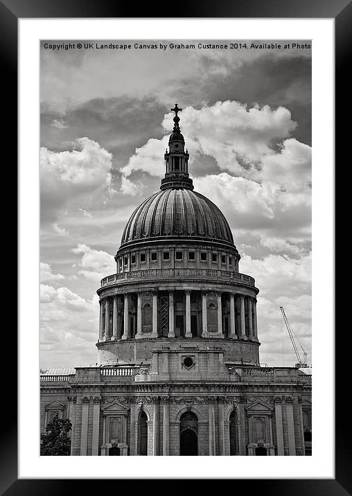 St Pauls Cathedral  Framed Mounted Print by Graham Custance