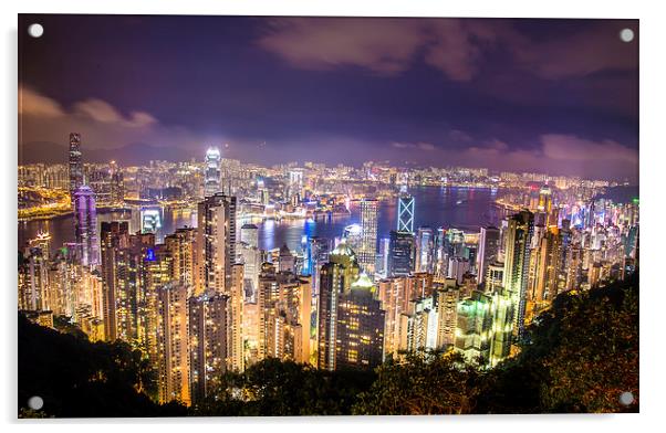 Hong Kong. Acrylic by Louise Wilden