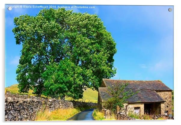  Malhamdale Idyll Acrylic by Gisela Scheffbuch