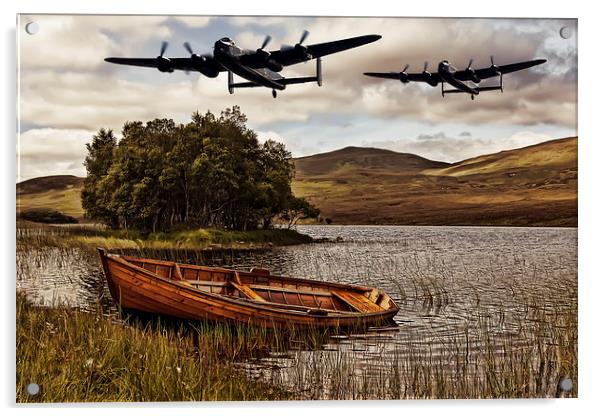  Flying over Loch Awe Acrylic by Sam Smith