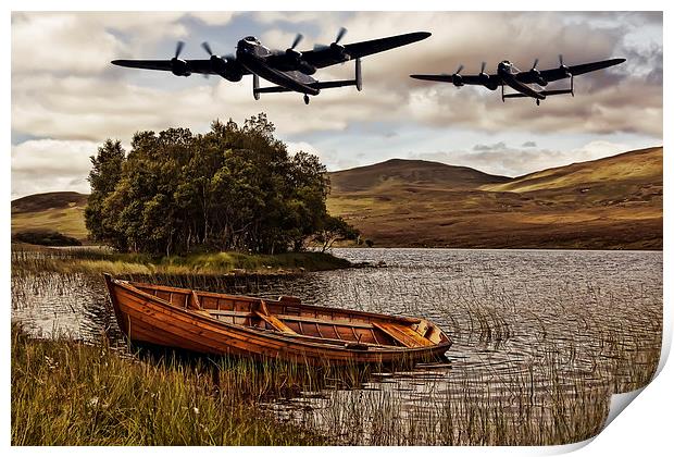  Flying over Loch Awe Print by Sam Smith