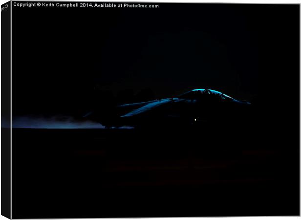 Night Harrier Launch  Canvas Print by Keith Campbell