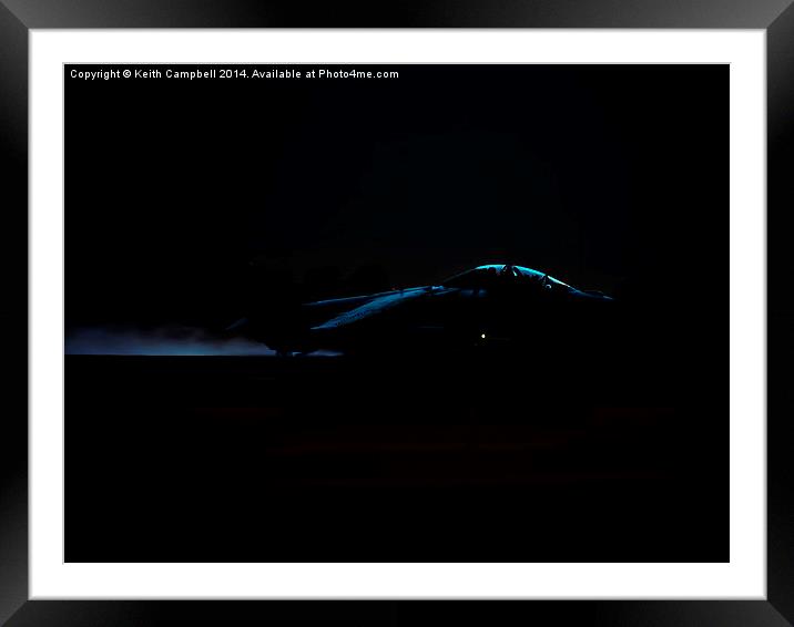 Night Harrier Launch  Framed Mounted Print by Keith Campbell
