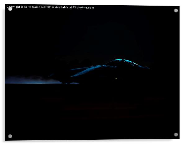 Night Harrier Launch  Acrylic by Keith Campbell