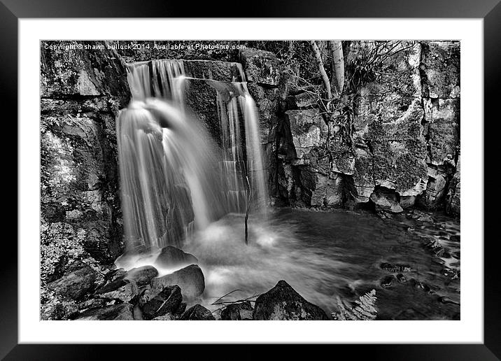 waterfall Framed Mounted Print by shawn bullock