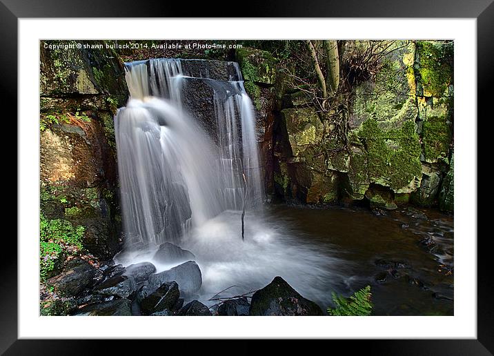 Waterfall Framed Mounted Print by shawn bullock