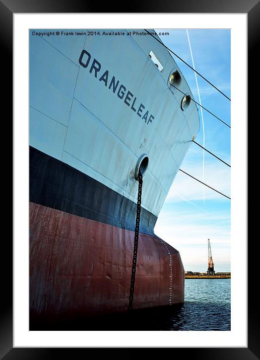  Support Tanker, RFA Orangeleaf (A110) Framed Mounted Print by Frank Irwin