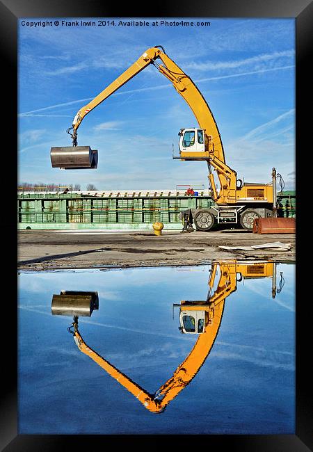  Reflected off-loading operation Framed Print by Frank Irwin