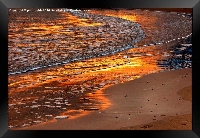  Golden flow Framed Print by paul cobb