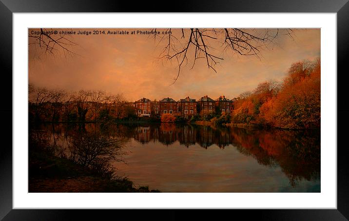  Autumn  sunset over Hampstead-heathlan bathing po Framed Mounted Print by Heaven's Gift xxx68