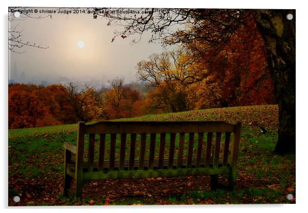  Autumn  at kenwood house   overlooking the city o Acrylic by Heaven's Gift xxx68