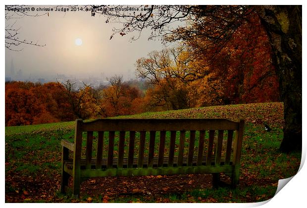  Autumn  at kenwood house   overlooking the city o Print by Heaven's Gift xxx68