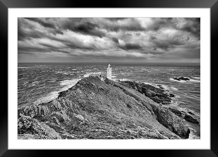  The desolate lighthouse at Start Point in south D Framed Mounted Print by Mark Godden