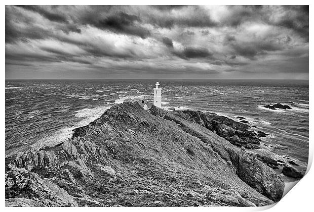  The desolate lighthouse at Start Point in south D Print by Mark Godden