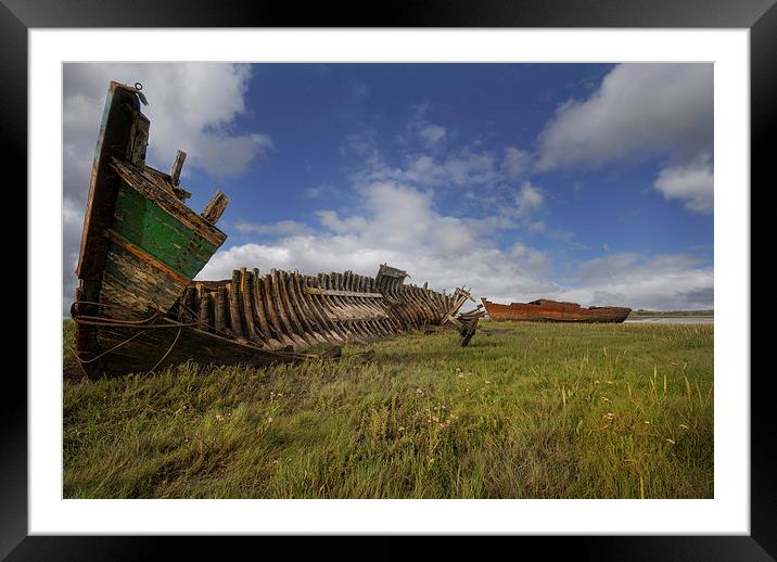  Old boat wrecks Framed Mounted Print by Eddie John