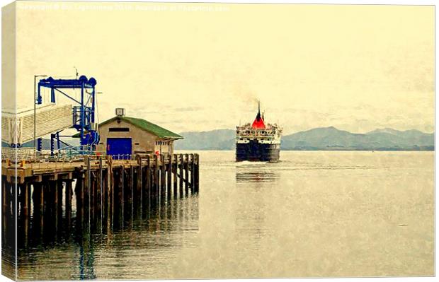  Leaving Mull Canvas Print by Bill Lighterness