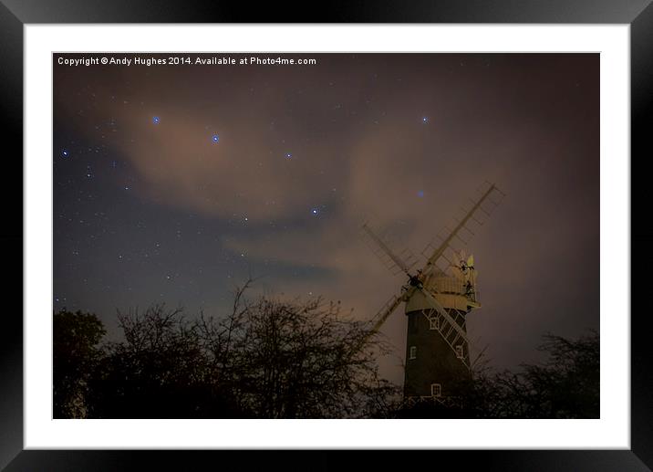  The plough and the windmill Framed Mounted Print by Andy Hughes