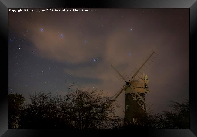  The plough and the windmill Framed Print by Andy Hughes