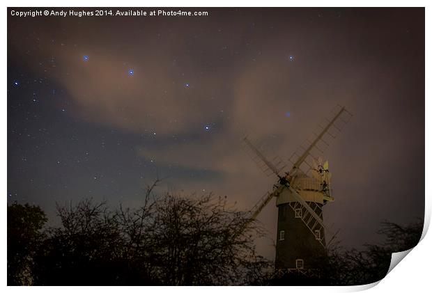  The plough and the windmill Print by Andy Hughes