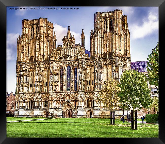 Wells Cathedral Framed Print by Sue Thomas