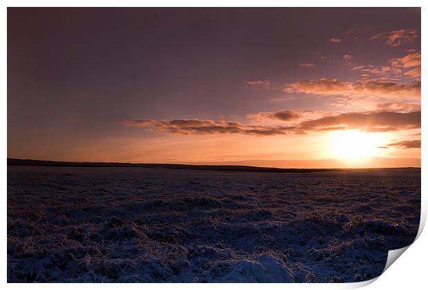  Sunset over the snows Print by Chris Griffin