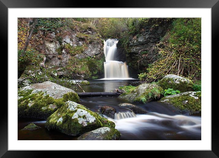 Mystica Waterfall part II Framed Mounted Print by Aaron Casey