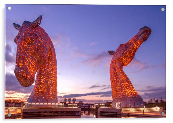 The Kelpies Remember Acrylic by Mike Dow
