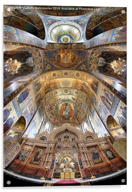 Church of the Savior on Blood  Acrylic by Vladimir Sidoropolev