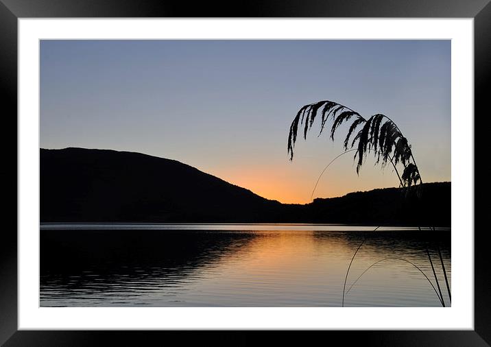 Lake Haupiri sunset Framed Mounted Print by Peter Righteous