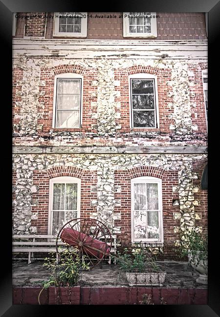  Last Hotel Standing Framed Print by Judy Hall-Folde