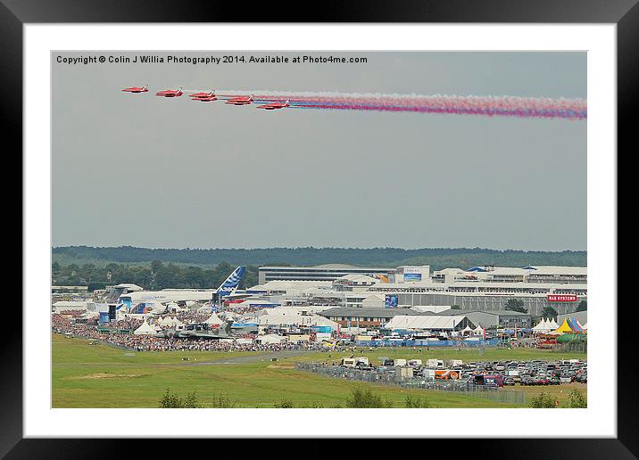  The Red Arrows At Farnborough 2014 Framed Mounted Print by Colin Williams Photography
