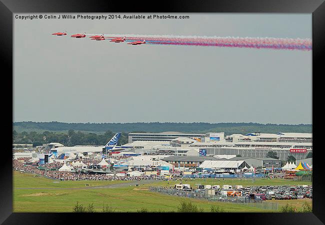  The Red Arrows At Farnborough 2014 Framed Print by Colin Williams Photography