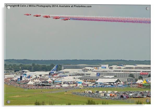  The Red Arrows At Farnborough 2014 Acrylic by Colin Williams Photography