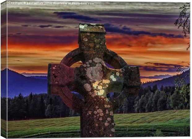  THE CELTIC CROSS Canvas Print by paul willats