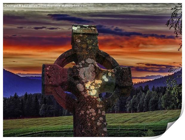  THE CELTIC CROSS Print by paul willats