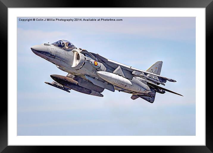 Spanish AV-8B II Harrier 1 Framed Mounted Print by Colin Williams Photography