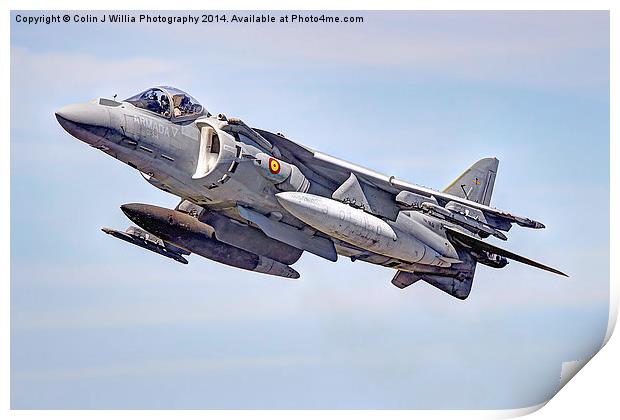 Spanish AV-8B II Harrier 1 Print by Colin Williams Photography