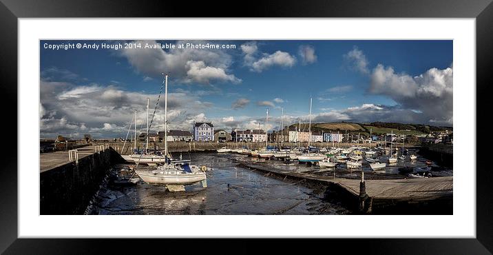  Aberaeron Harbour Framed Mounted Print by Andy Hough