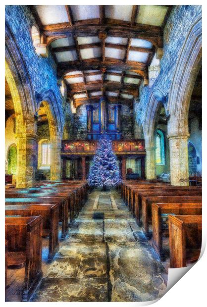 Church at Christmas  Print by Ian Mitchell