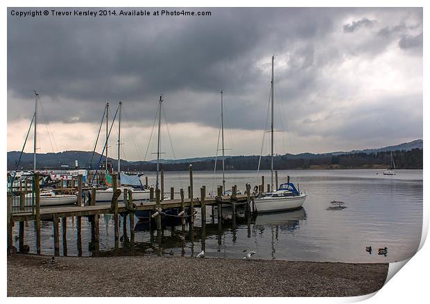 At The Jetty Print by Trevor Kersley RIP