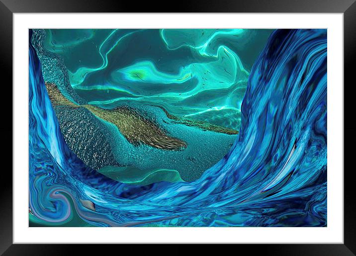  Water Abstract Fantasy  Framed Mounted Print by Jenny Rainbow