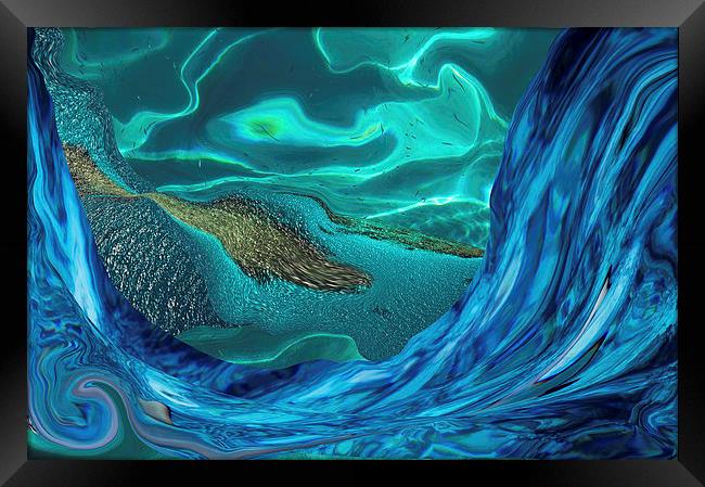  Water Abstract Fantasy  Framed Print by Jenny Rainbow