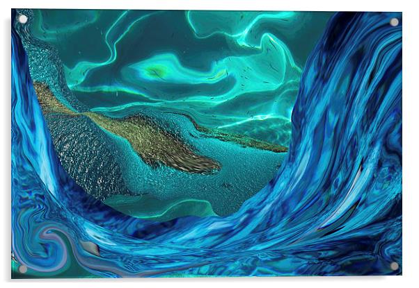  Water Abstract Fantasy  Acrylic by Jenny Rainbow