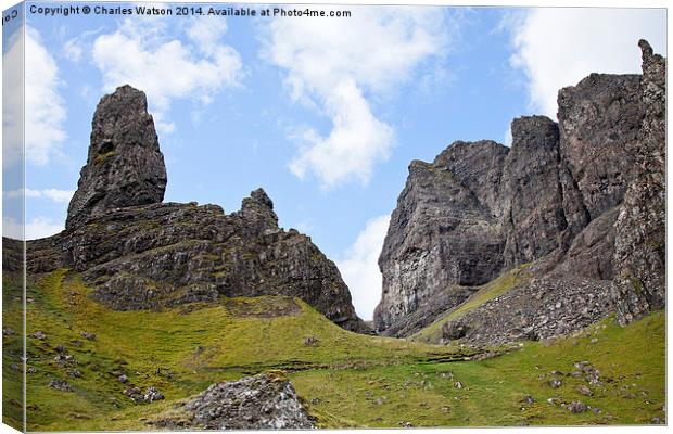 The old man of Storr  Isle of Skye Canvas Print by Charles Watson